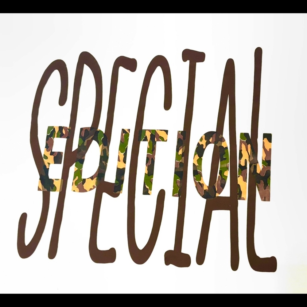 Special edition Brown and Camouflage Graphic Tee